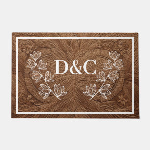 Felpudo Doormat Personalizado inicial doble