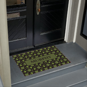 Felpudo Doormat personalizado irlandés Shamrock