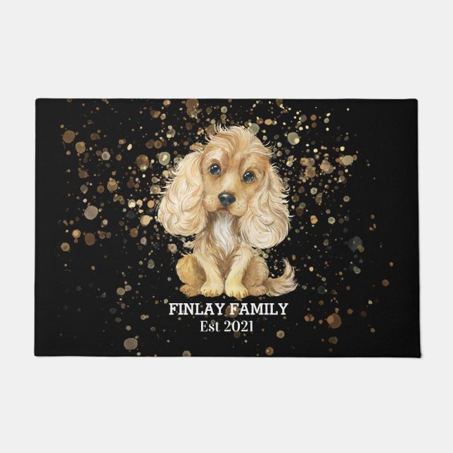 Felpudo Doormat personalizado Mascota familiar (Anverso)