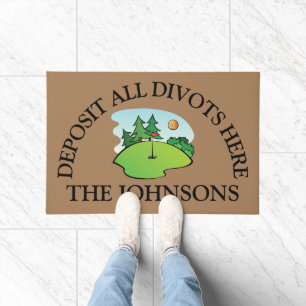 Felpudo Doormat personalizado sobre el tema del golf