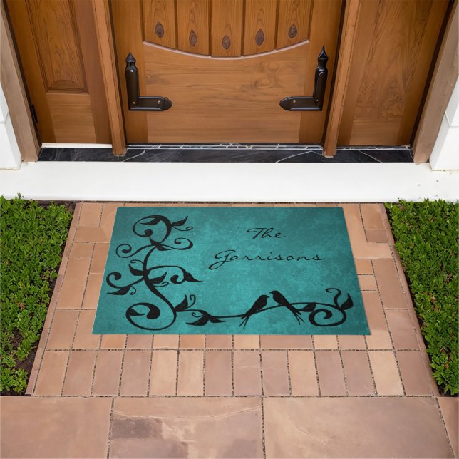 Felpudo Doormat personalizado verde azulado (Exterior)