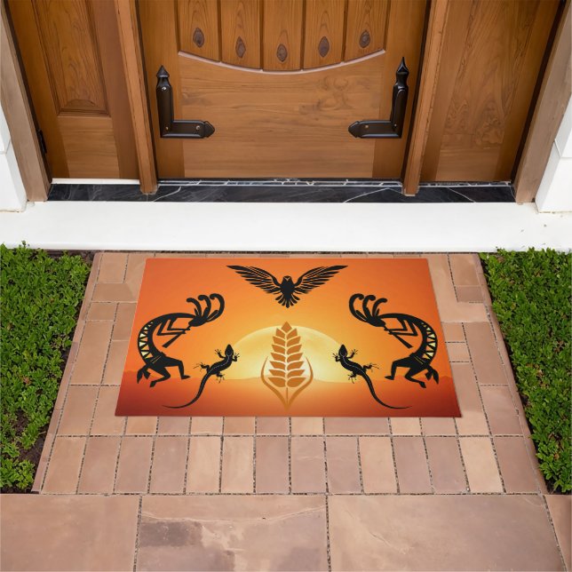 Felpudo Doormat Phoenix Kokopelli del Suroeste (Exterior)