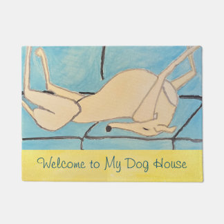 Felpudo Doormat presentando un Greyhound