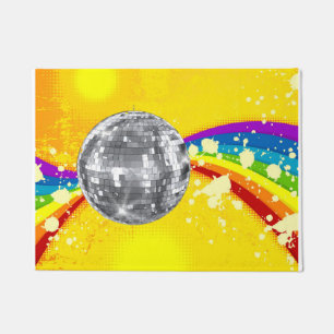 Felpudo Doormat Rainbow de la bola de disco
