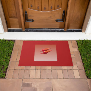 Felpudo Doormat Red Chili Peppers