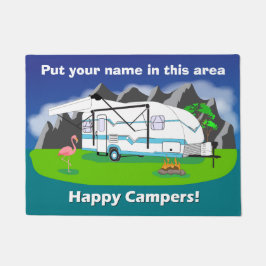 Felpudo Doormat retro del remolque, trullo, solo árbol, 18