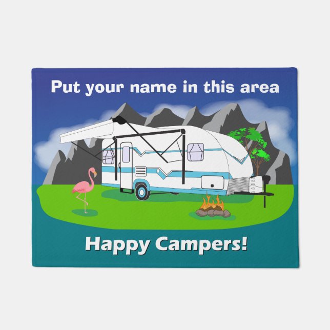 Felpudo Doormat retro del remolque, trullo, solo árbol, 18 (Anverso)