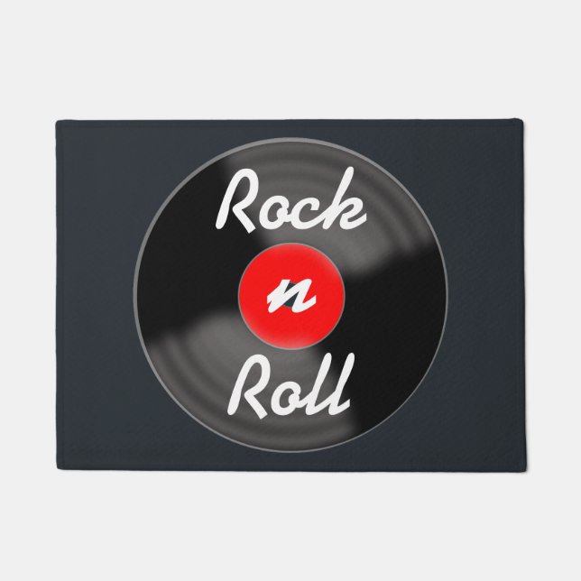 Felpudo Doormat Retro Red Record (Anverso)
