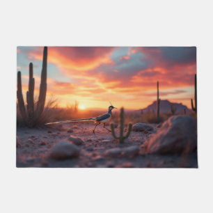 Felpudo Doormat Roadrunner, en el desierto del suroeste de