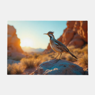 Felpudo Doormat Roadrunner, en el desierto del suroeste de