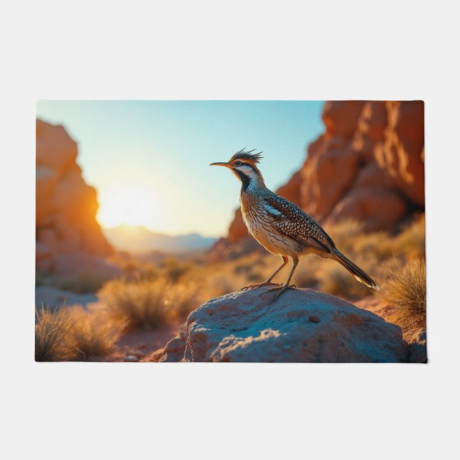 Felpudo Doormat Roadrunner, en el desierto del suroeste de (Anverso)