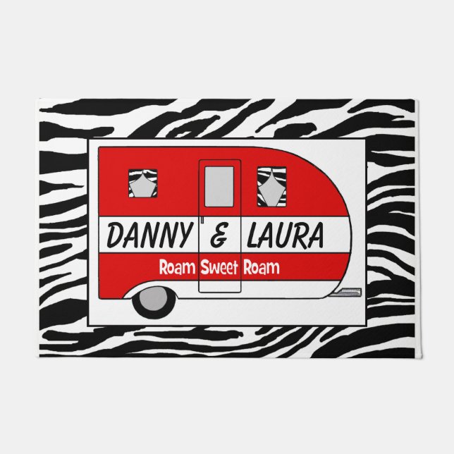 Felpudo Doormat "Roam Sweet Roam" personalizado (Anverso)