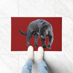 Felpudo Doormat rojo Jaguar Diablo