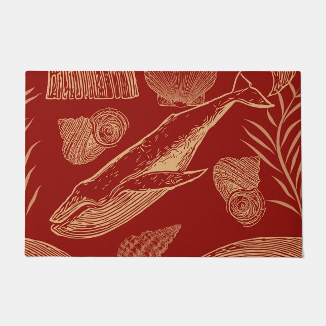 Felpudo Doormat Rojo Nautico (Anverso)