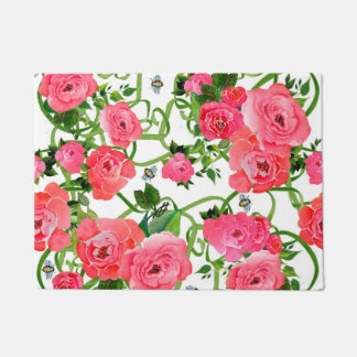 Felpudo Doormat rosado del Peony