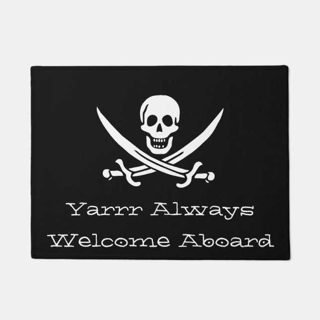 Felpudo Doormat siempre agradable del pirata de Yarrr (Anverso)