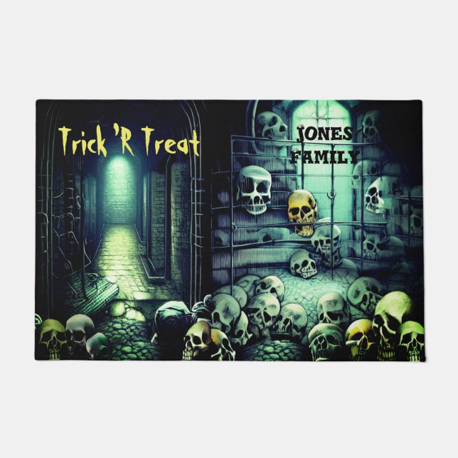 Felpudo Doormat Skull Cellar de Halloween (Anverso)