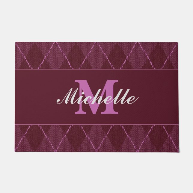 Felpudo Doormat suéter monograma (Anverso)