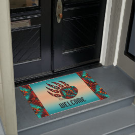 Felpudo Doormat tribal Bear Paw