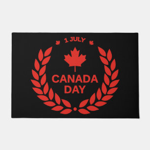 Felpudo Doormat Wreath del Día de Canadá