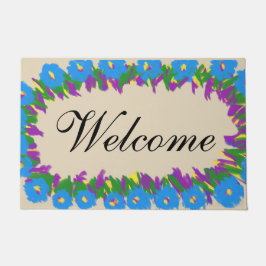 Felpudo Doormatas florales de bienvenida