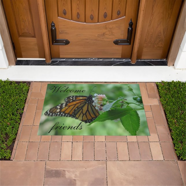 Felpudo Doormats de la mariposa de monarca (Exterior)
