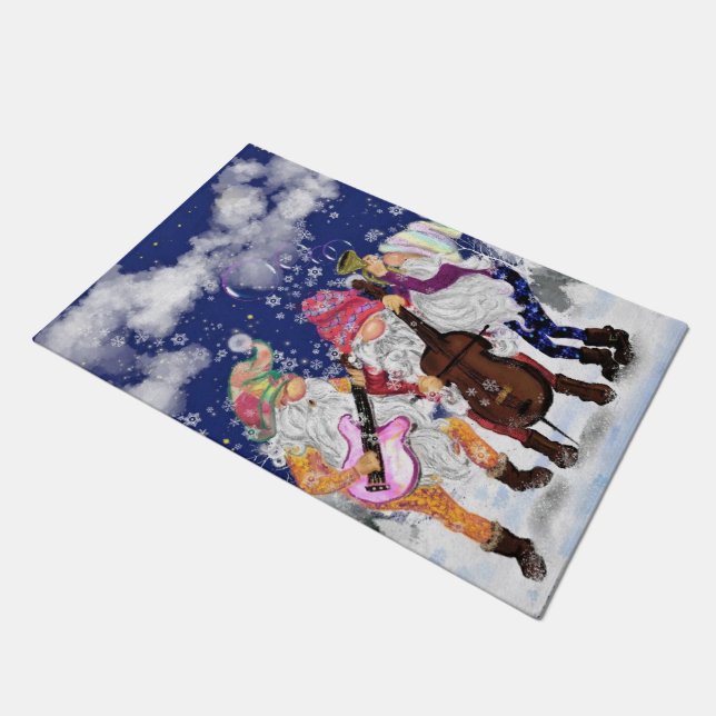 Felpudo Doormats Navidades de música de Gnome (Angular)