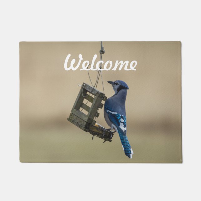 Felpudo Dorming Blue Jay Welcome Doormat (Anverso)