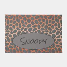 Felpudo Dormitorio de guijarros en pantalla de coral