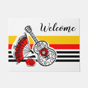 Felpudo Dormitorios españoles de bienvenida con tira clási