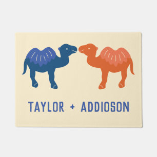 Felpudo Dos camellos Personalizados cortos Parejas persona