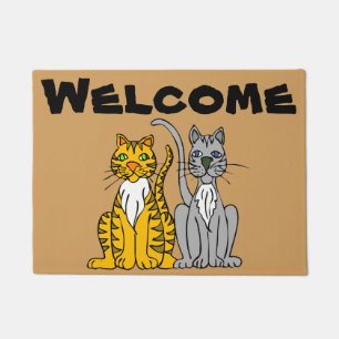 Felpudo Dos Gatos Bienvenidos
