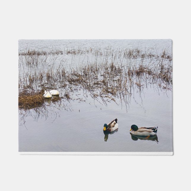 Felpudo Dos pares de patos (Anverso)