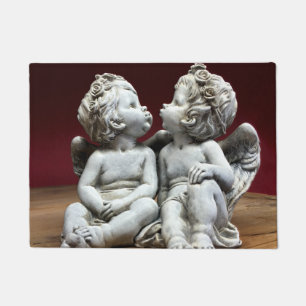 Felpudo Dos querubes divinas del ángel