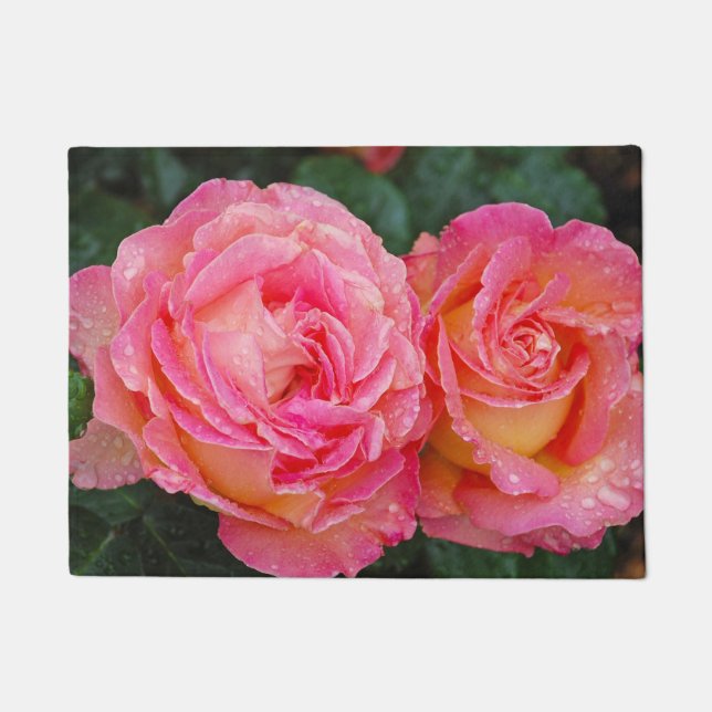 Felpudo Dos rosas rosas rosas (Anverso)
