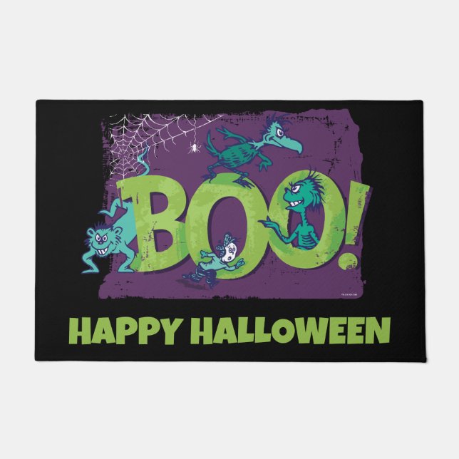 Felpudo Dr. Seuss | ¡BOO! Gráfico de Halloween (Anverso)
