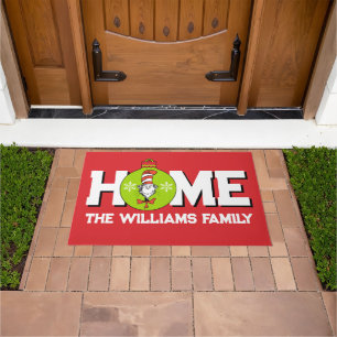 Felpudo Dr. Seuss   Grinch Clásico Gato en el Sombrero