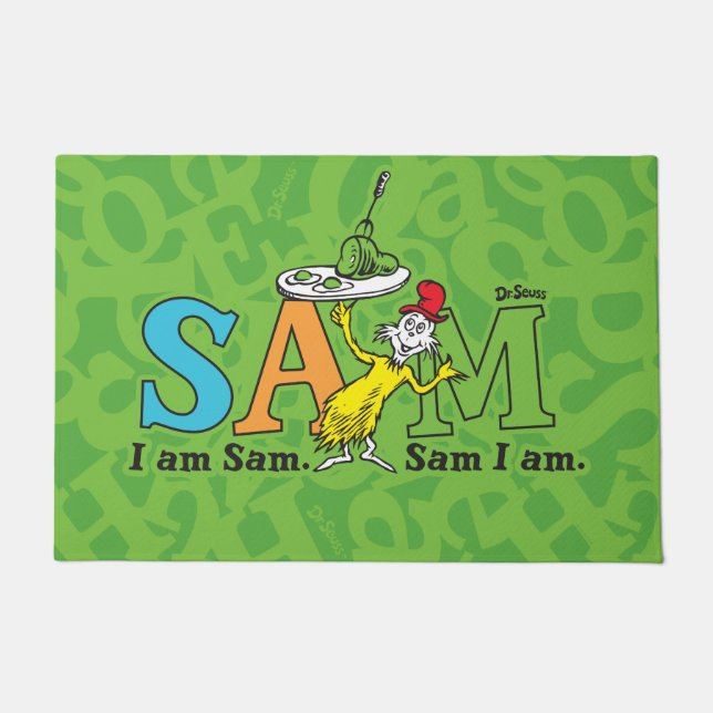Felpudo Dr. Seuss | Soy Sam. Sam soy yo. (Anverso)