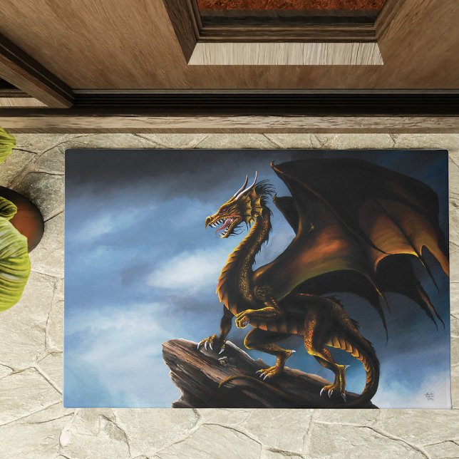Felpudo Dragón negro de oro de cobre (Subido por el creador)