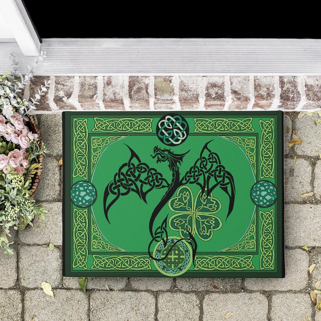 Felpudo Dragón Verde Irlandés Celta (Subido por el creador)