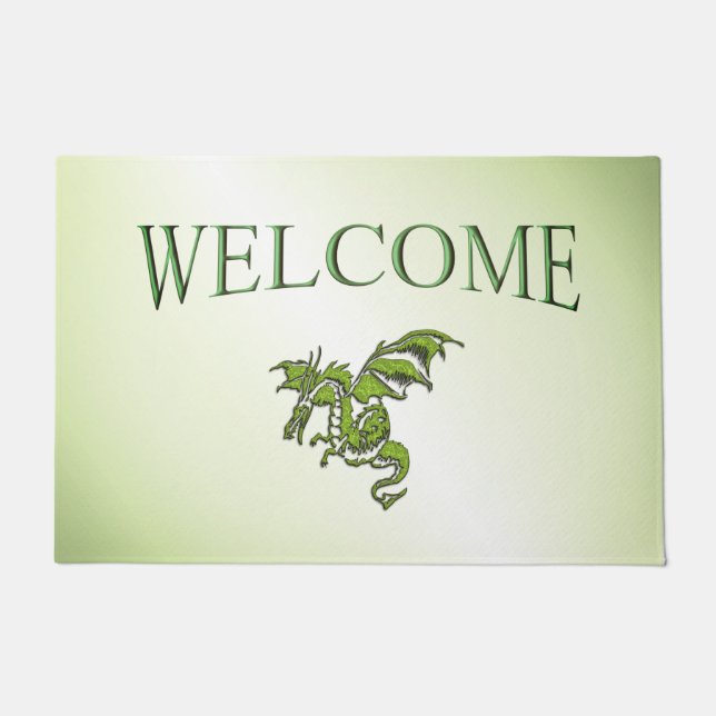 Felpudo Dragón volador verde (Anverso)