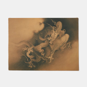 Felpudo Dragones japoneses de época en las nubes