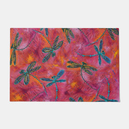 Felpudo Dragonfly Dance Hot Fuchsia Puerta Mat
