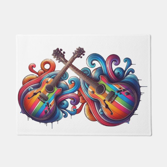 Felpudo Drin Sound Wood Wall Art (Anverso)