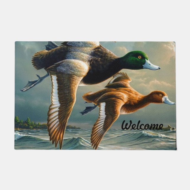Felpudo Duck Flying Doormat (Anverso)