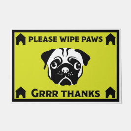 Felpudo Dueños de perros de pug Doormat casero