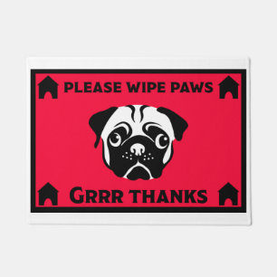 Felpudo Dueños de perros de pug Doormat casero