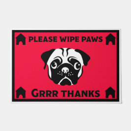 Felpudo Dueños de perros de pug Doormat casero