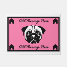 Dueños de perros de pug Doormat casero