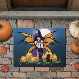 Felpudo Dulce Hada de Halloween Parche de Calabaza Gato Ne